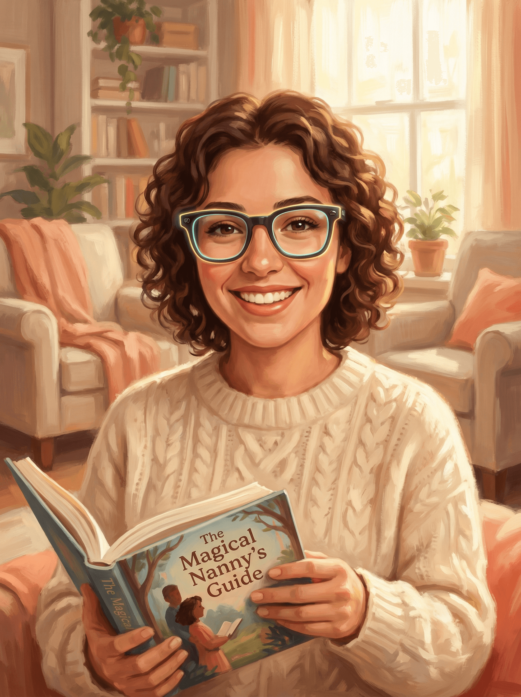 Confident caregiver wearing AR glasses